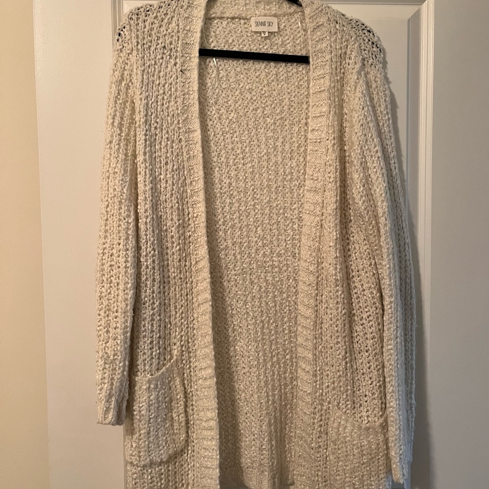 White long cardigan, size medium